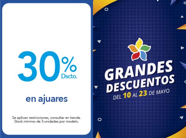 30% DSCTO. EN AJUARES - Plaza Norte