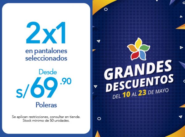 2X1 EN PANTALONES Y POLERAS DESDE S/69.90 - MIGUELITO - Plaza Norte