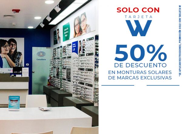 50 % DSCTO. EN MONTURAS SOLARES DE MARCAS EXCLUSIVAS - Econolentes By GrandVision - Plaza Norte