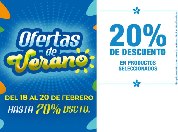 20% Dscto. en productos seleccionados. - Plaza Norte