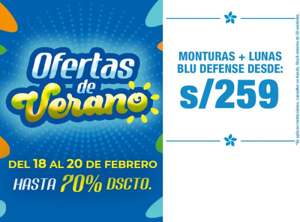 Monturas + lunas blue defense desde S/.259 - Econolentes By GrandVision - Plaza Norte