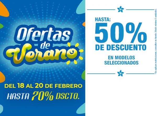 Hasta 50% Dscto. en modelos seleccionados - Plaza Norte