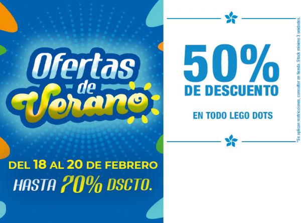 50% Dscto. en todo LEGO® Dots - Lego - Plaza Norte
