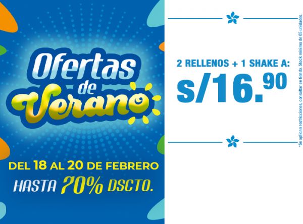 2 rellenos + 1 shake  a  S/. 16.90  - Q'CHURROS - Plaza Norte