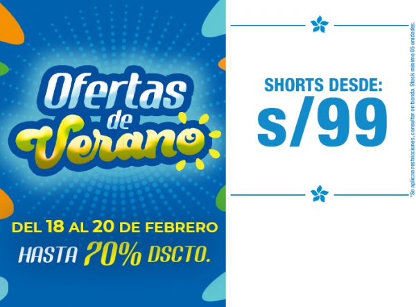 Shorts desde S/99.00 - Plaza Norte