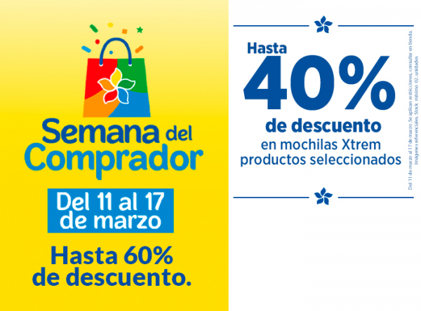 Hasta 40%  Dscto.en mochilas Xtrem productos seleccionados - Samsonite - Plaza Norte