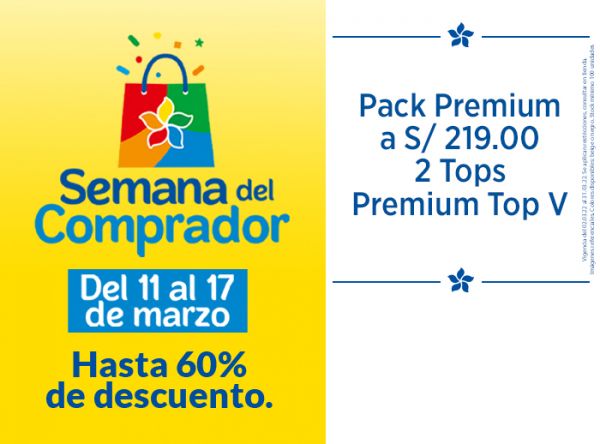 Pack Premium a S/ 219.00 2 Tops Premium Top V  - SICUREZZA - Plaza Norte