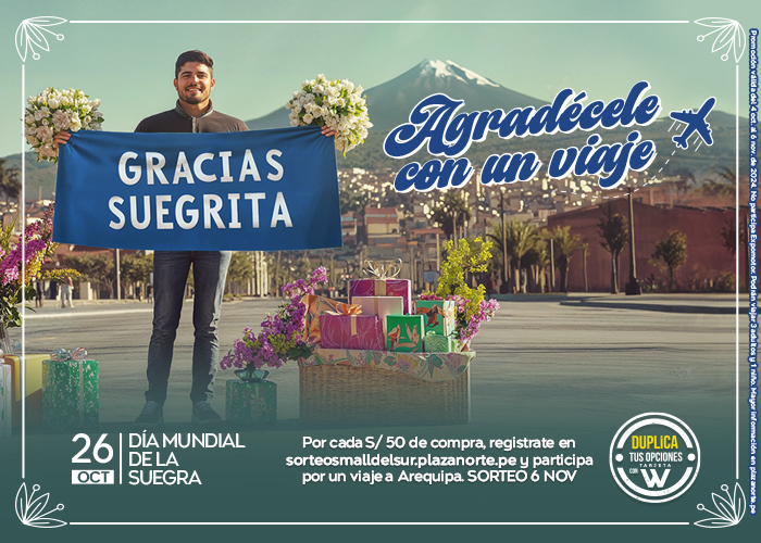 Participa con tus compras y gana un viaje inolvidable para tu suegra