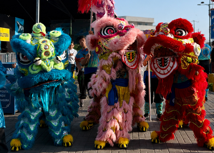 DANZA DEL DRAGÓN Y LEONES CHINOS